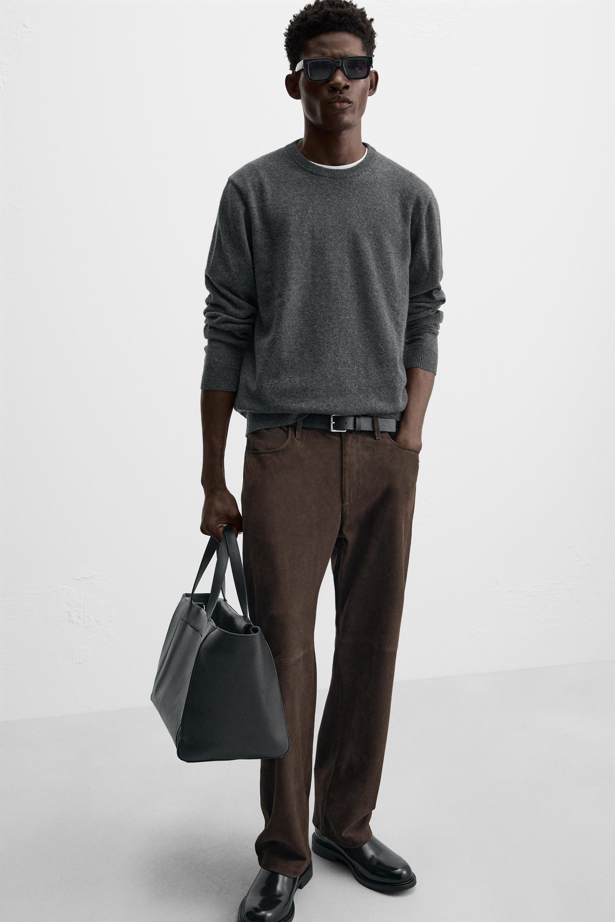 Zara men's leather pants hotsell