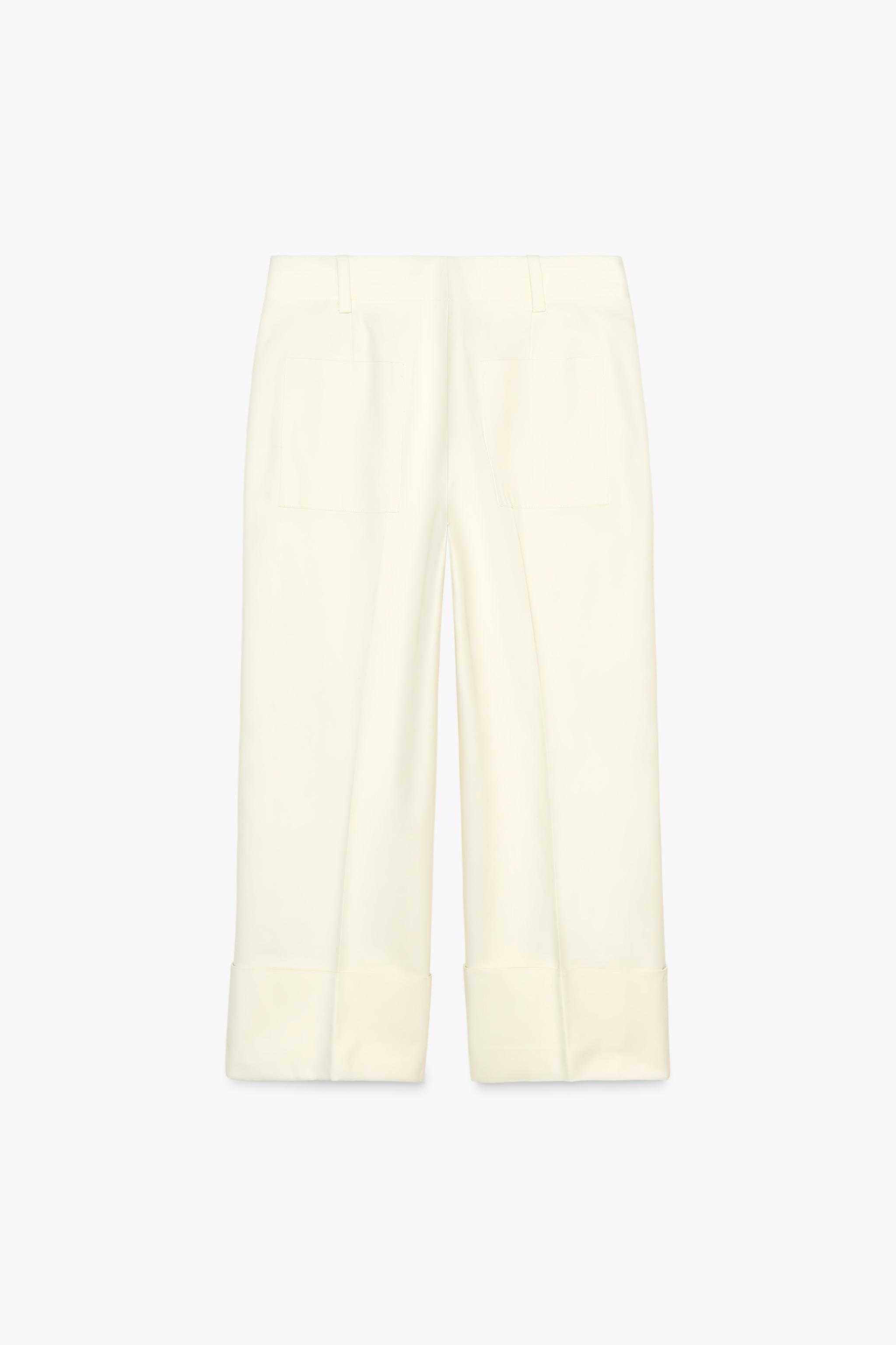 【ZARA】ZW COLLECTION チノパンツ エクリュ | 4786/052/712 ZARA ZW COLLECTION デニムパンツ エクリュ 生成り キナリ 白