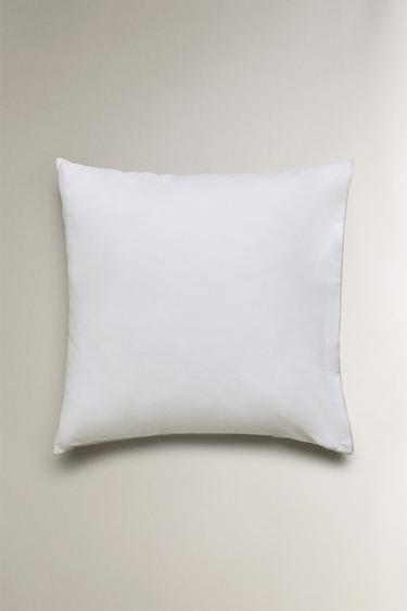 PILLOWCASE WITH PIQUÉ PIPING - Grey by Zara - Image 1