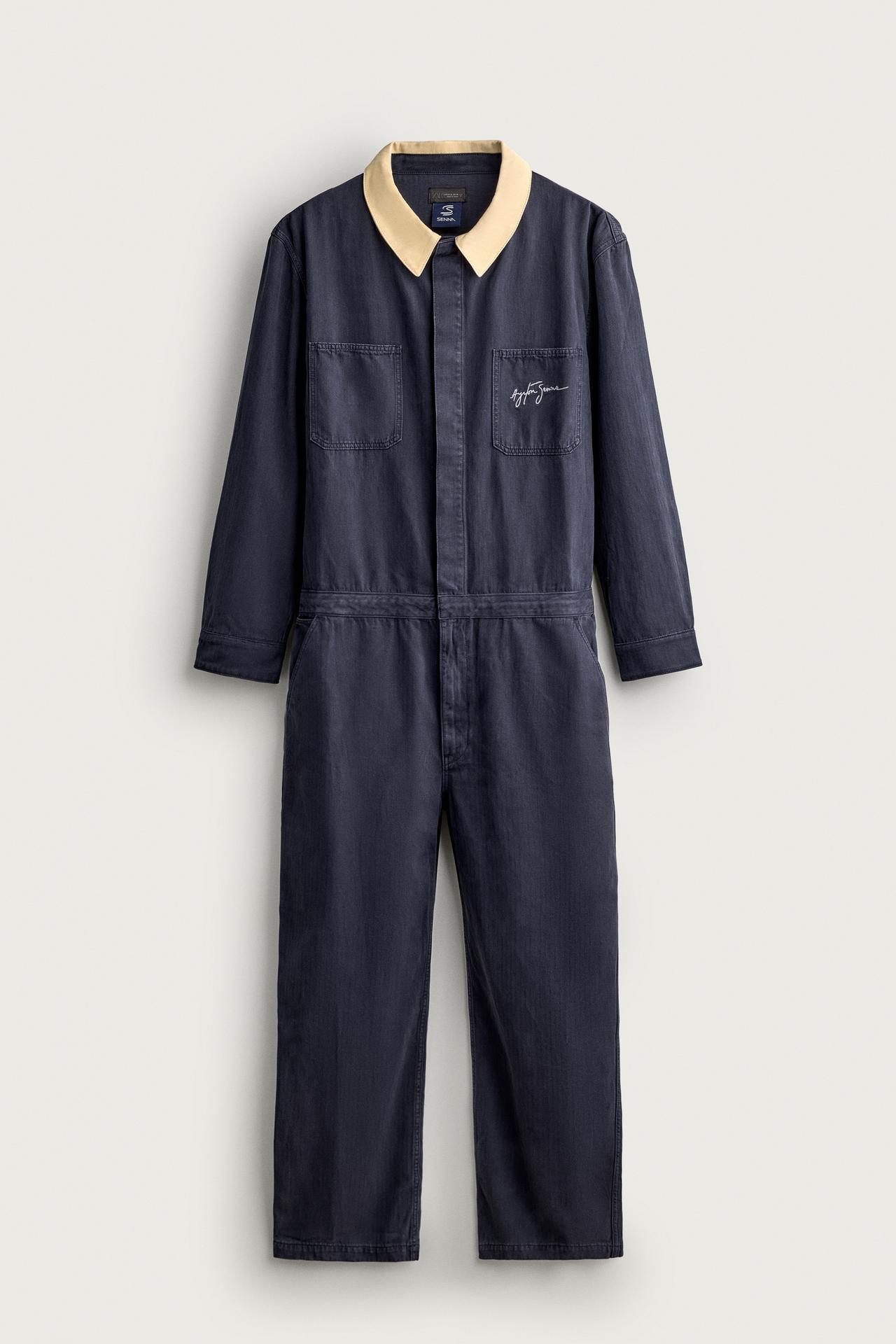 AYRTON SENNA © SENNA BRANDS OVERSIZE JUMPSUIT — Ink blue