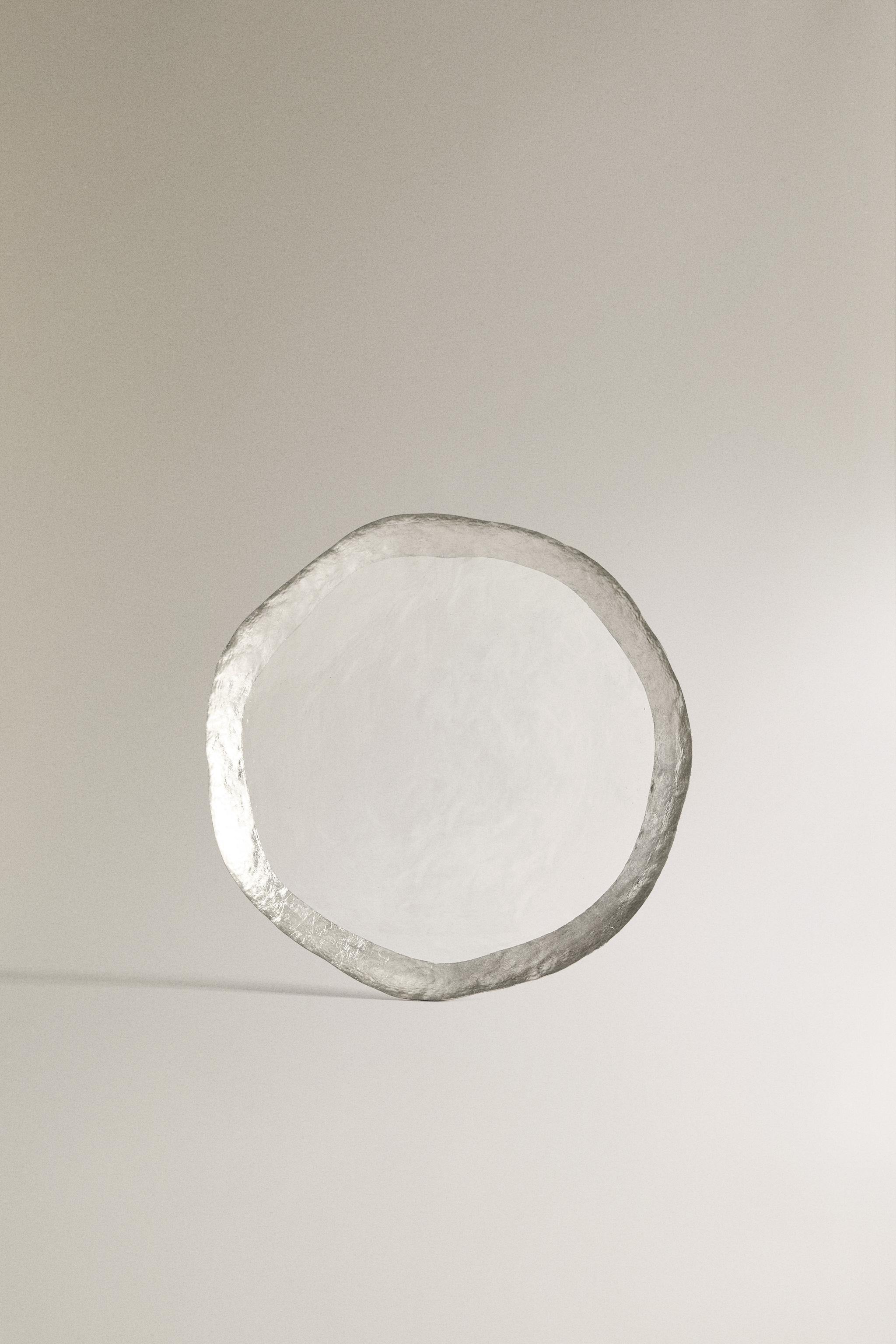 GOLD-RIMMED GLASS SIDE PLATE