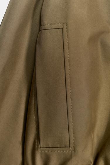 QUILTED TRENCH COAT WITH FAUX FUR COLLAR ZW COLLECTION - Light khaki by Zara - Image 10