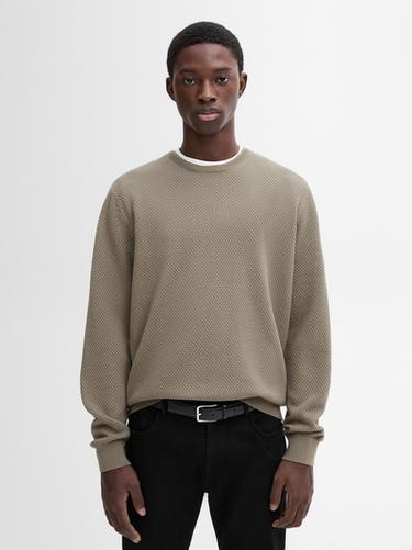 Zara Cotton blend knit sweater - Light khaki
