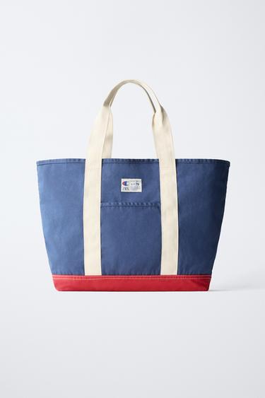 Zara CHAMPION ® X ZARA SHOPPER BAG - Blue - Image 0