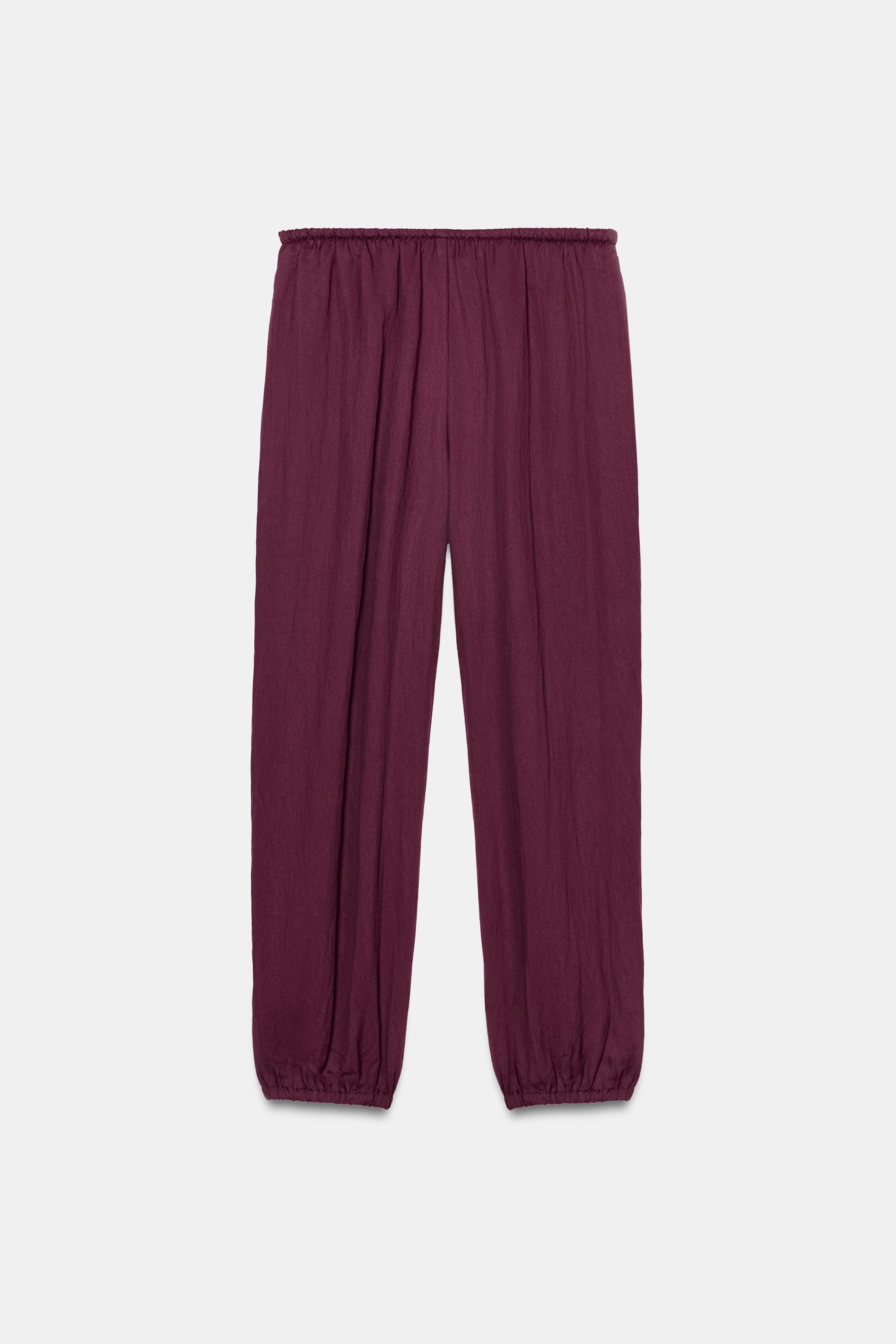 PANTALON BOUFFANT À TAILLE ÉLASTIQUE