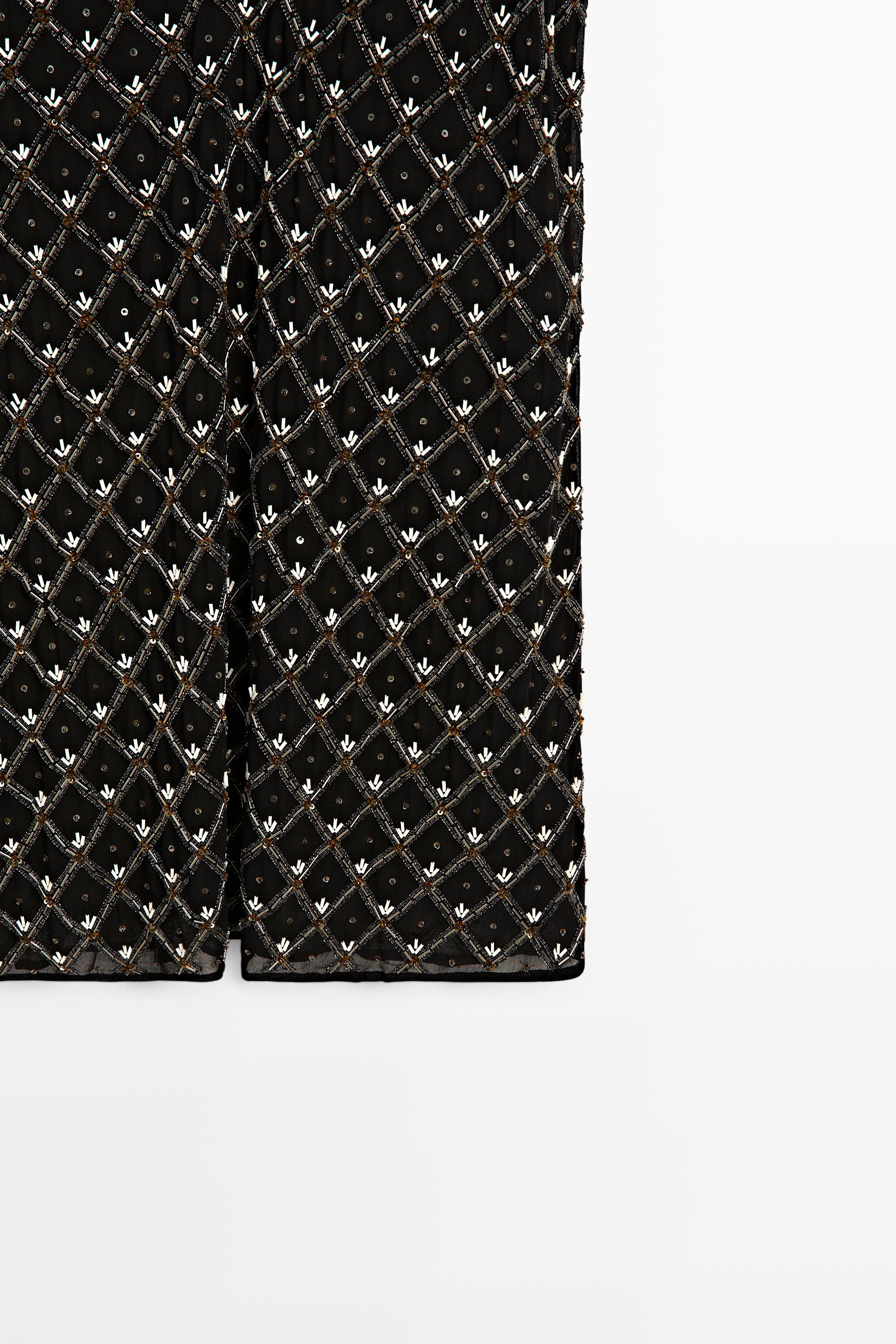 Mini dress with beaded detail