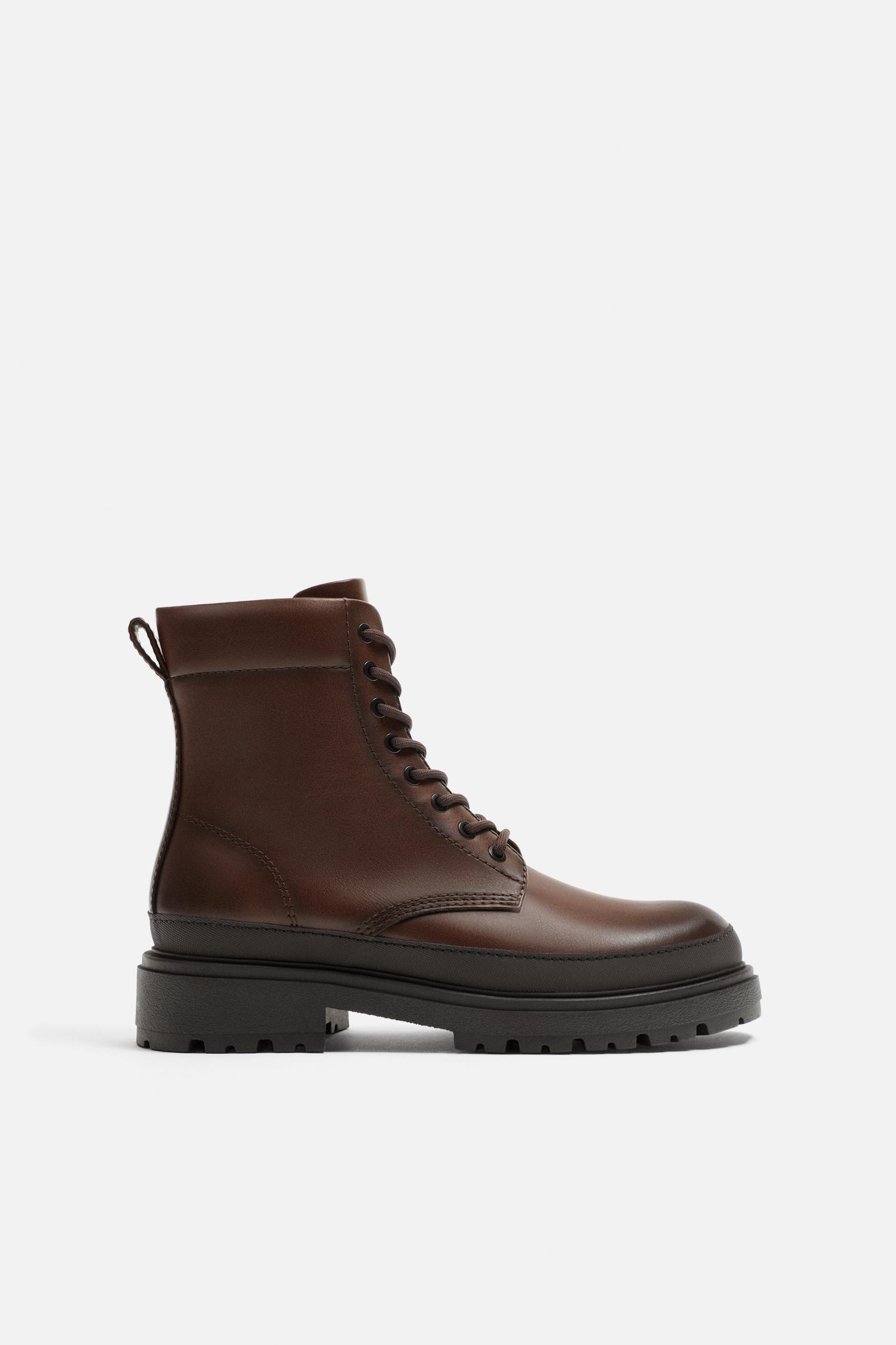 Bottines a lacets pour hommes Nouvelle Collection en ligne ZARA Maroc