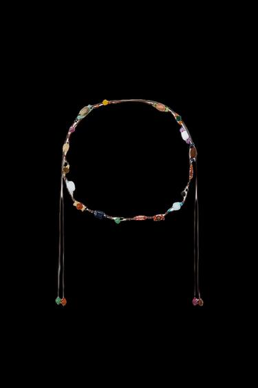 CINTURÓN CORDÓN PIEDRAS - Marrón de Zara