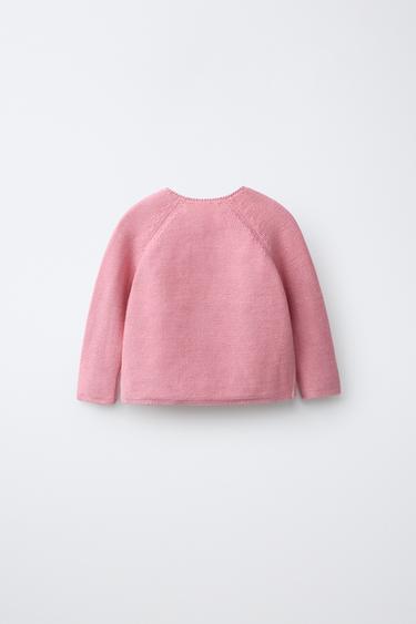 PULL EN MAILLE À PAPILLONS - Rose moyen de Zara - Image 1