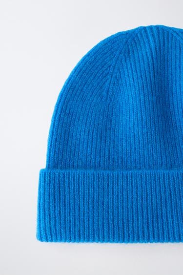 ZARA TIMELESS - 100% CASHMERE HAT — Bluish 2