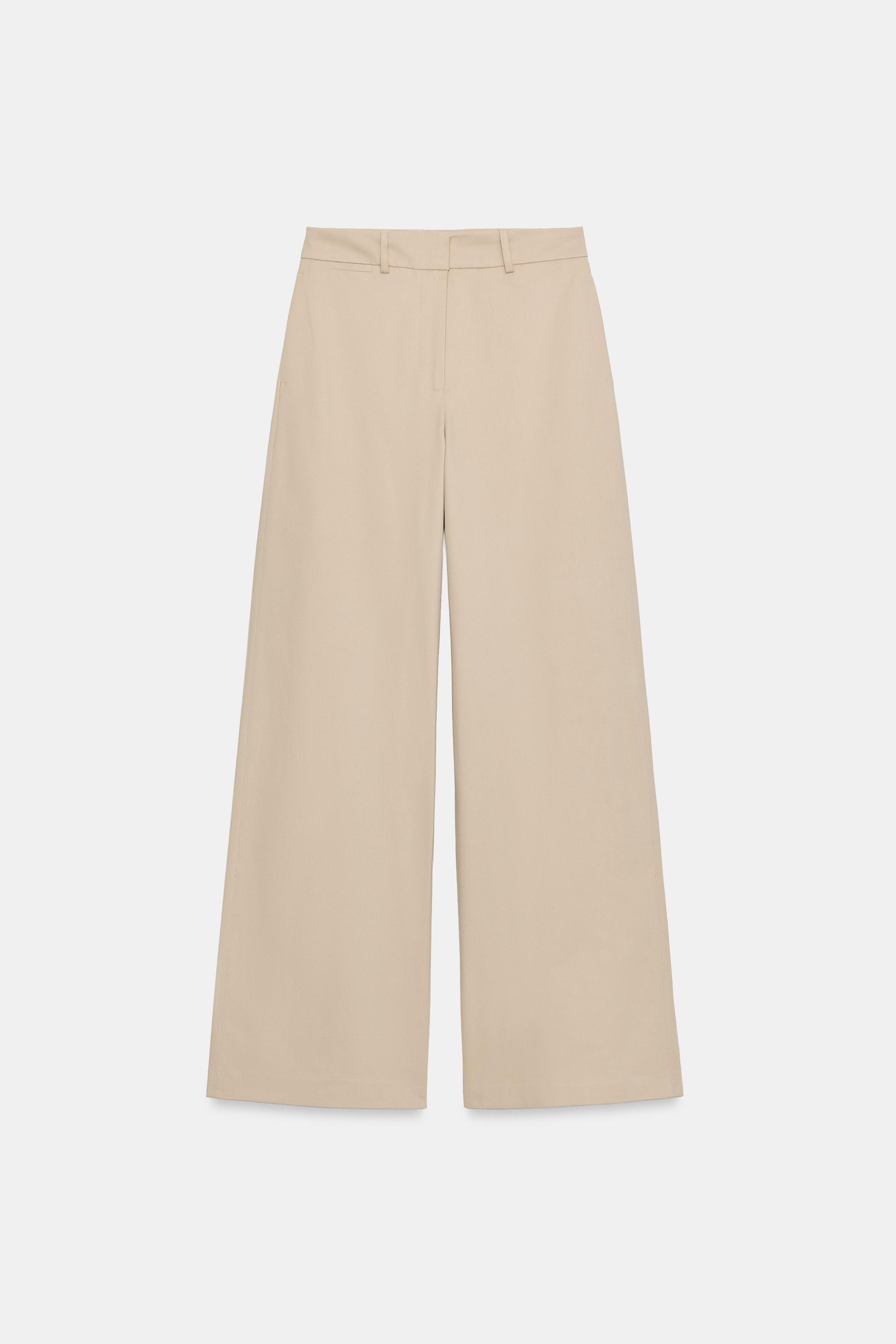 Zara Yüksek Bel Geniş Paça Pantolon görsel 7