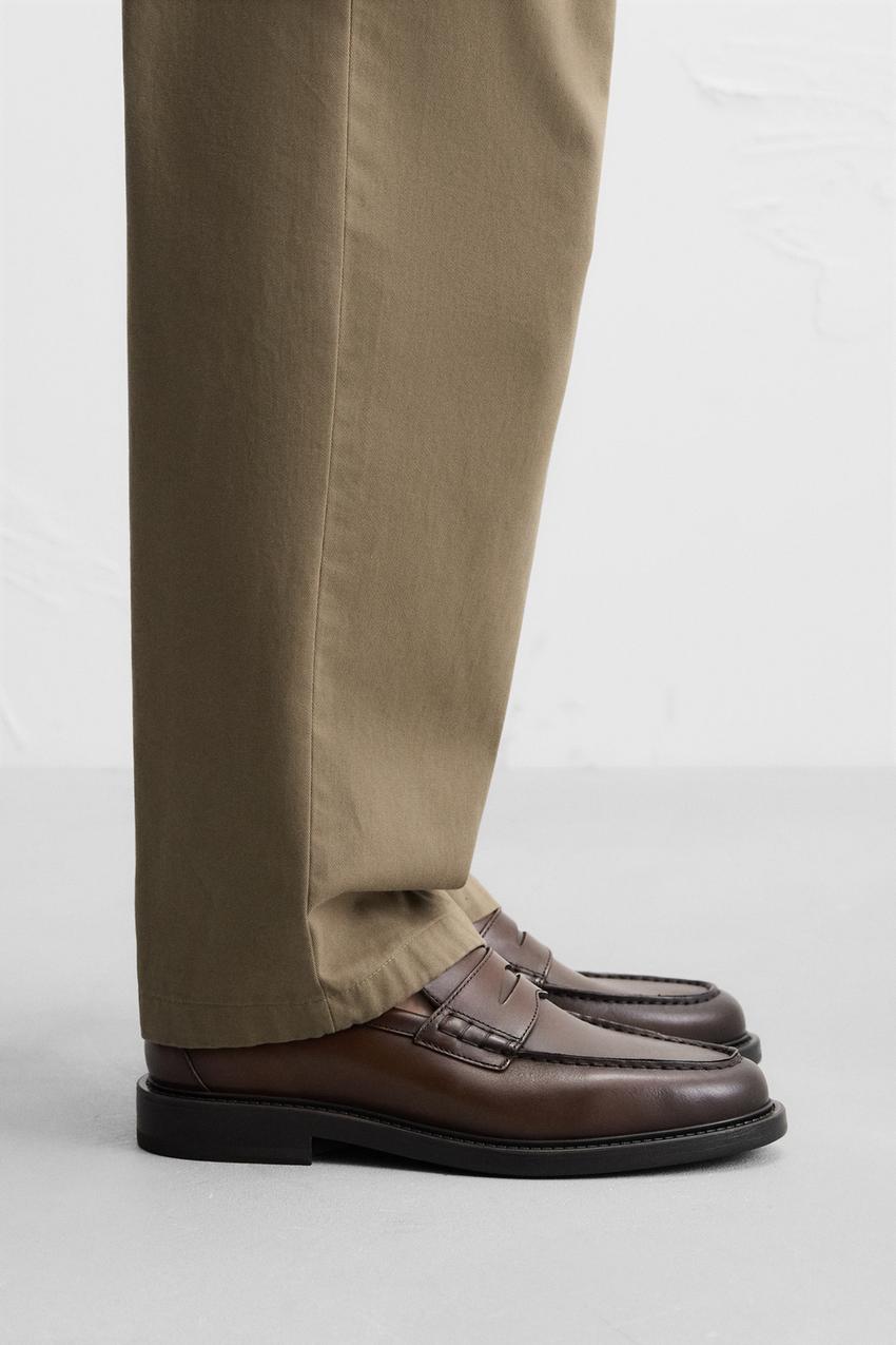 LEATHER PENNY LOAFERS