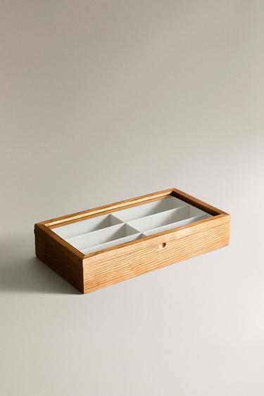 WOODEN JEWELLERY BOX FOR GLASSES - Brown by Zara - Image 1
