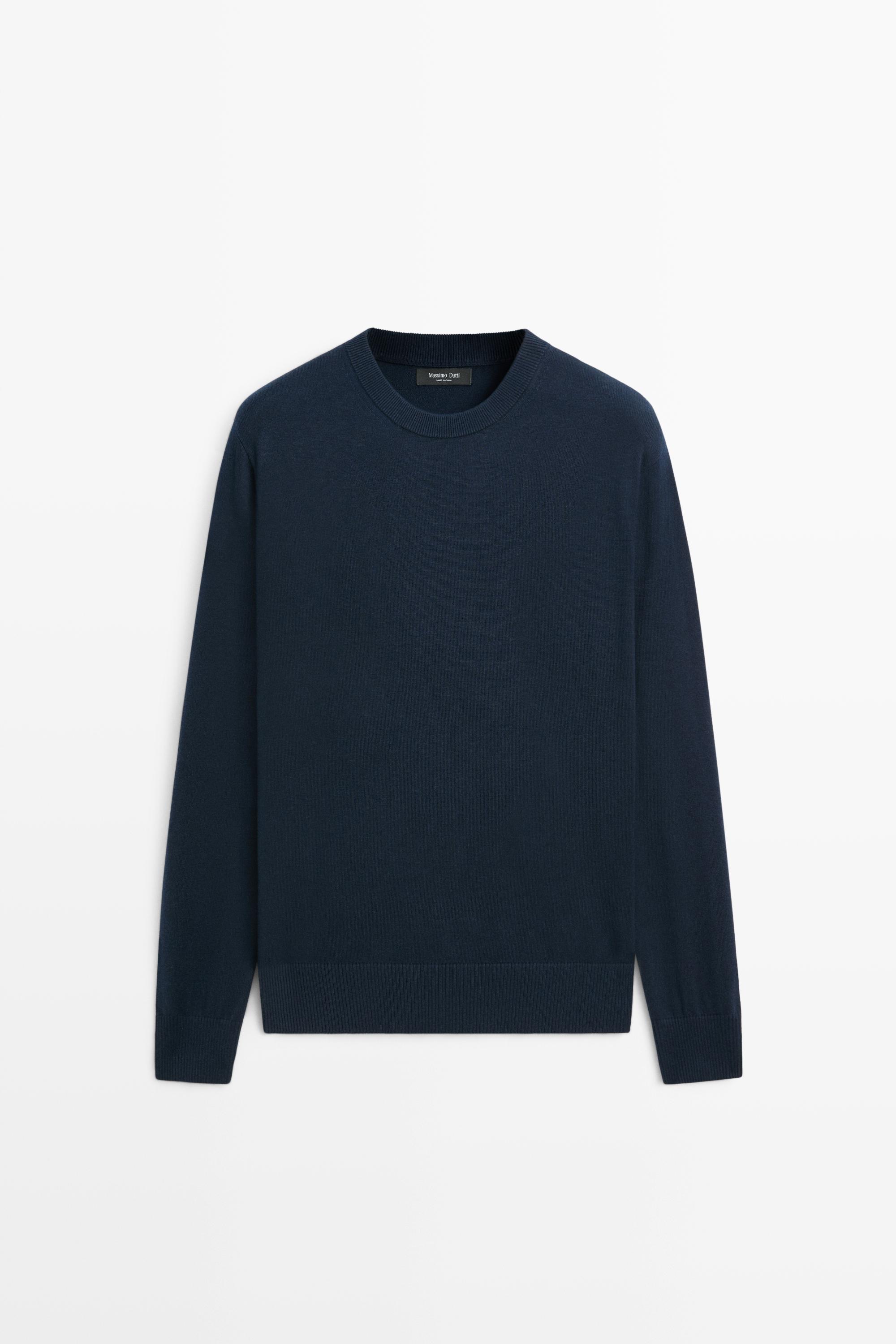 Cotton blend knit sweater — 470