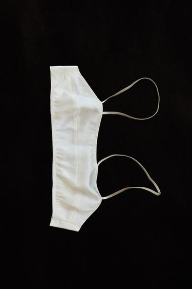 HEDVÁBNÁ BANDEAU PODPRSENKA Z MORUŠOVÉHO HEDVÁBÍ - Přírodní od Zara