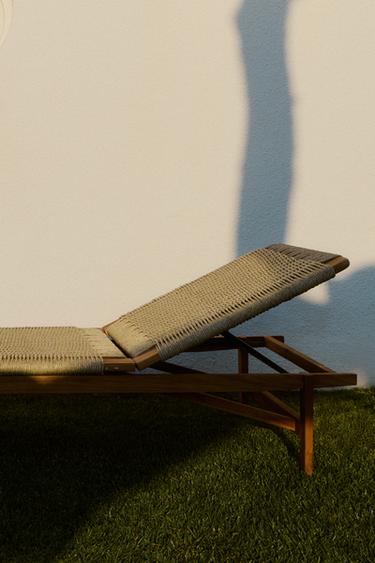 LIEGE FÜR DEN AUSSENBEREICH AUS TEAKHOLZ - Hellbeige von Zara