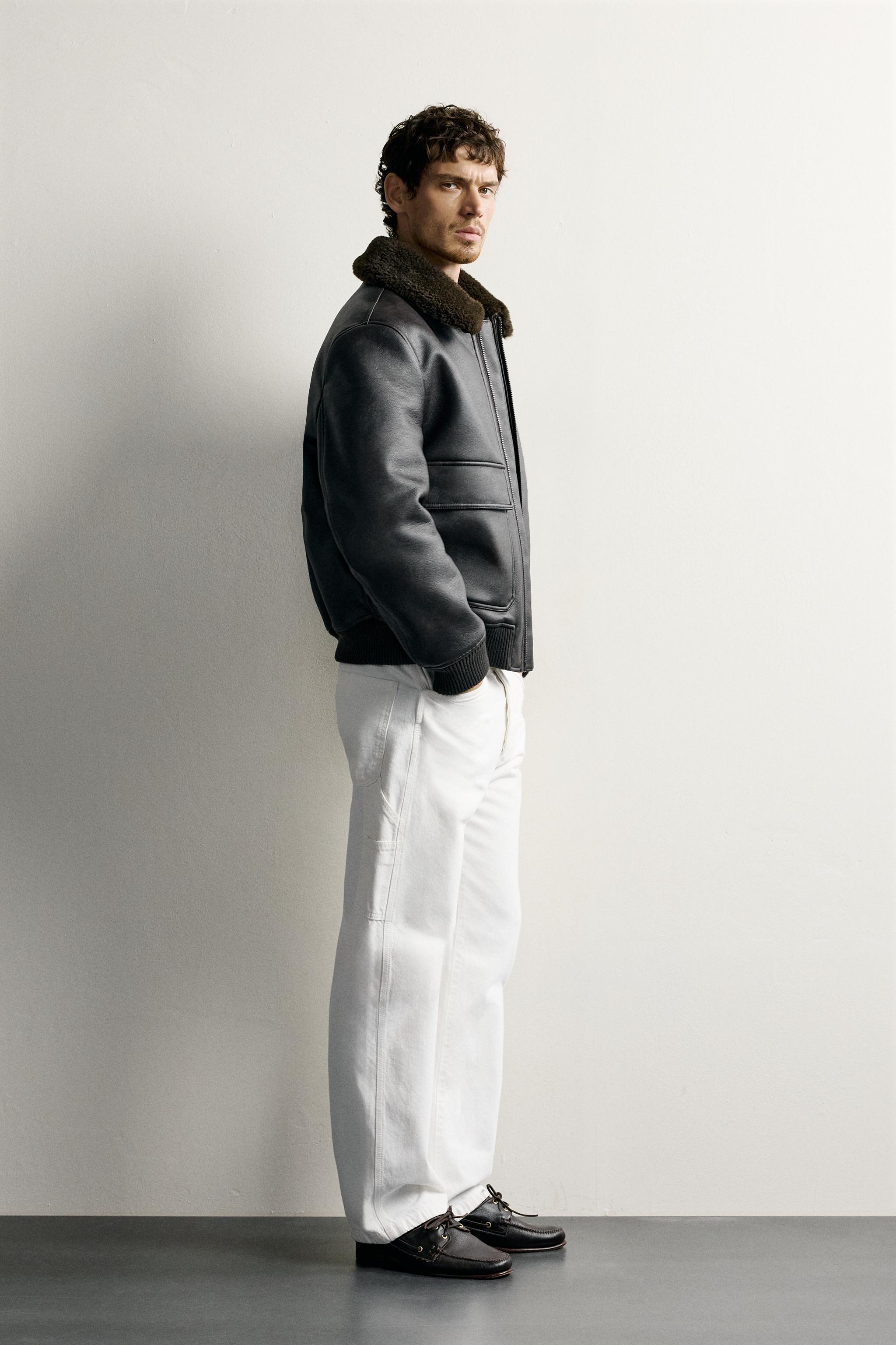 DOUBLE-FACED FAUX LEATHER JACKET