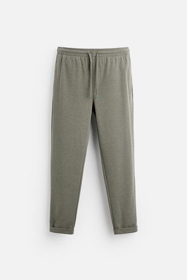 EASY CARE JOGGER WAIST TROUSERS - Khaki by Zara