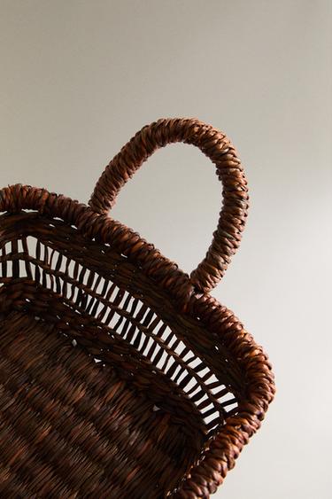 PANIER RECTANGULAIRE ALGUES - Marron foncé de Zara - Image 3