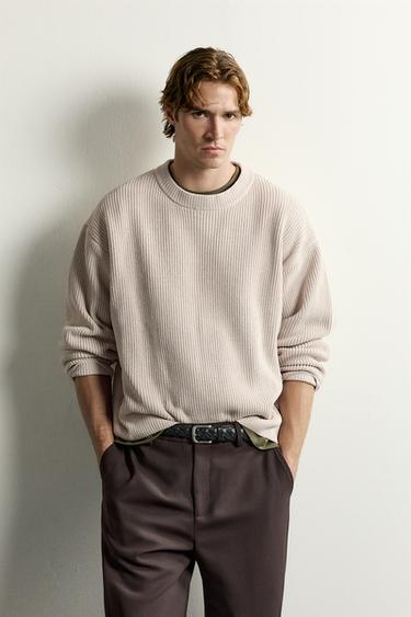 CHENILLE RELAXED FIT SWEATER — Ecru 2