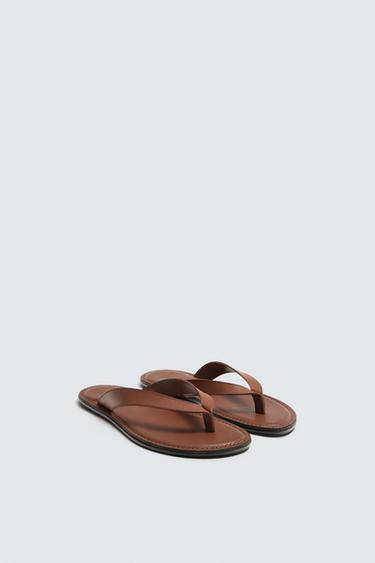 SANDALIA PIEL LIMITED EDITION - Marrón de Zara