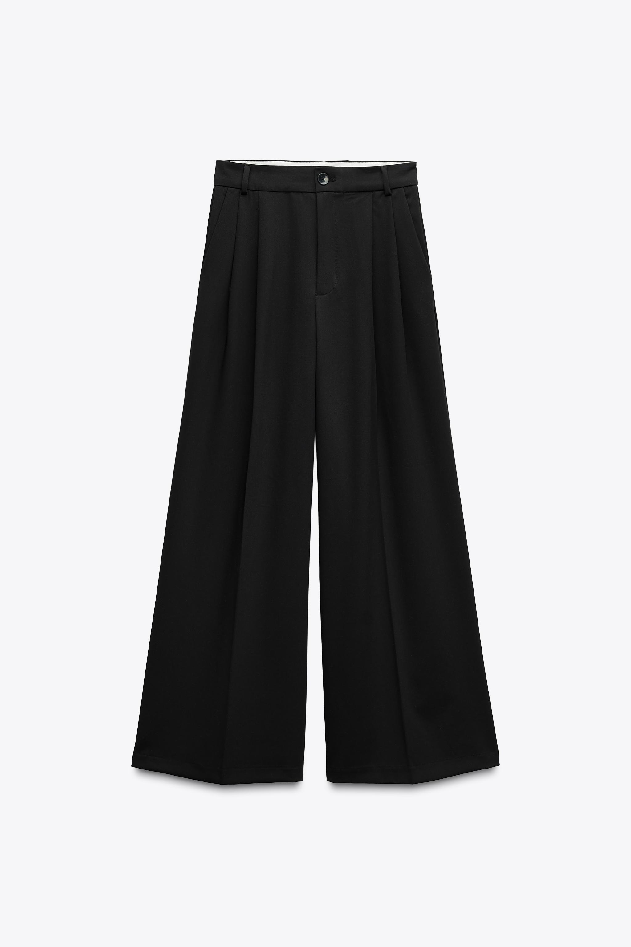 DOUBLE PLEAT PANTS - Black | ZARA United States