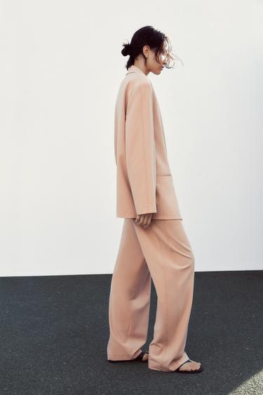 TROUSERS WITH AN ELASTICATED WAISTBAND - Pale pink by Zara - Image 2