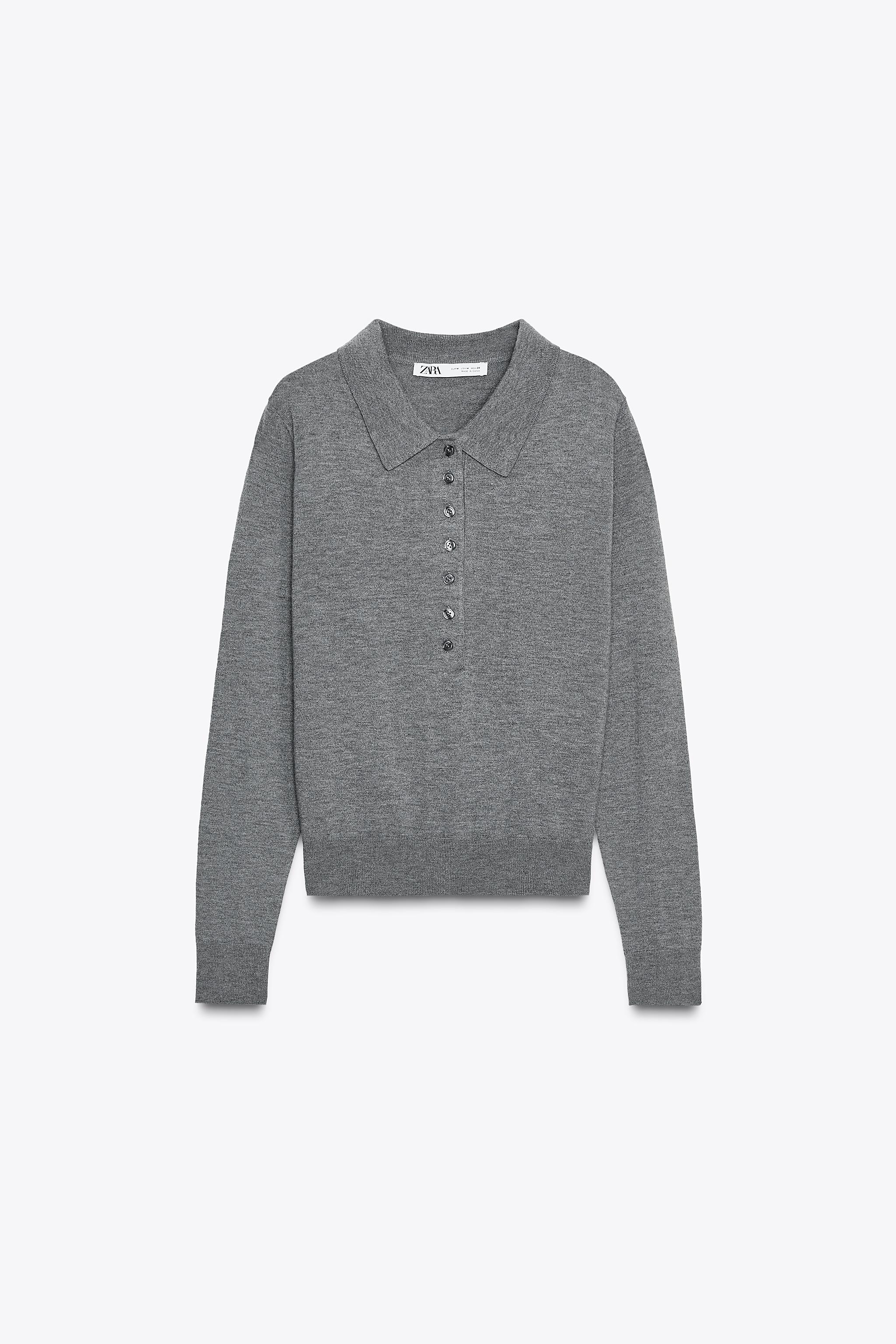 ZARA[ザラ]ホワイトベーシックニットトップス ZARA[ザラ]ホワイトベーシックニットトップス
