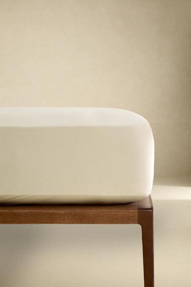 SÁBANA BAJERA ALGODÓN PERCAL | 30 CM ALTO (200 HILOS) - Beige de Zara