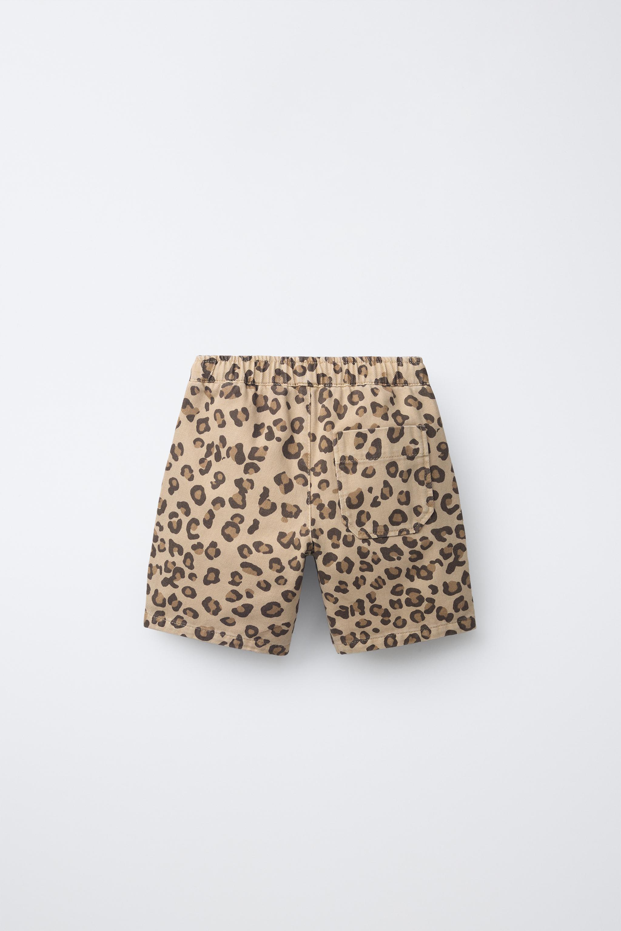 ANIMAL PRINT TWILL SHORTS