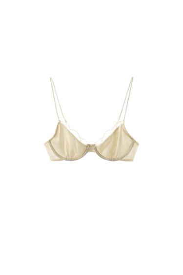 LACE UNDERWIRE BRA - Ecru by Zara