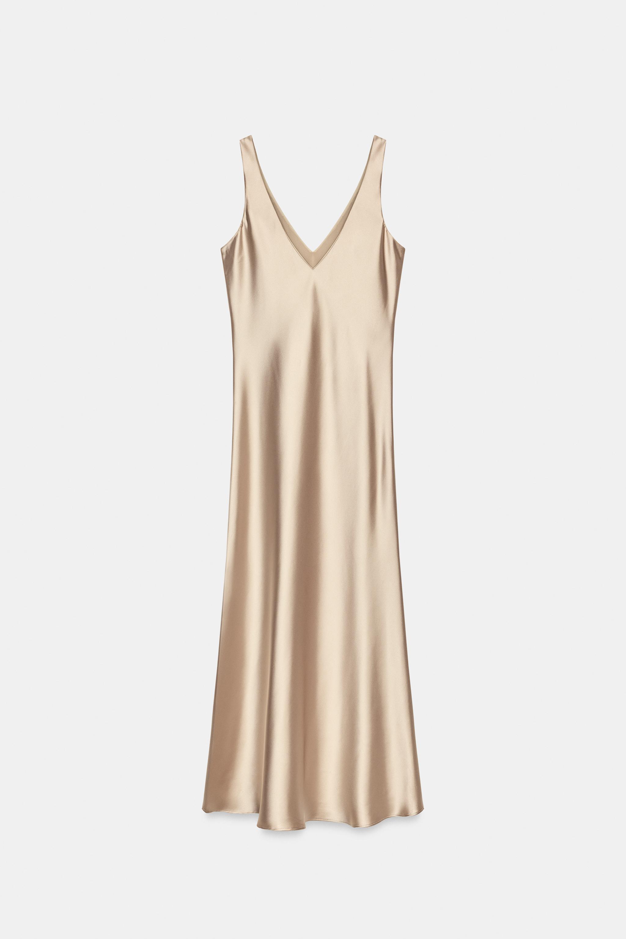 SATIN MIDI DRESS