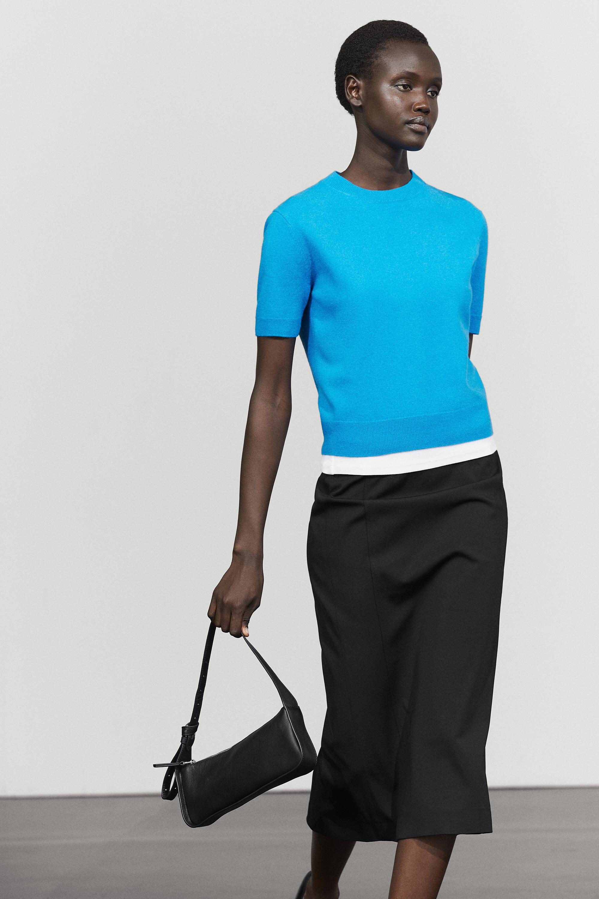 Straight midi skirt