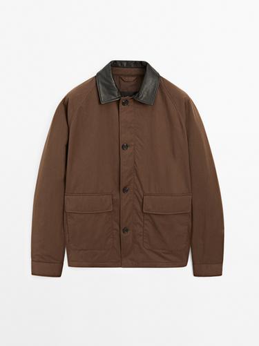 Zara Short parka with collar detail - Brown