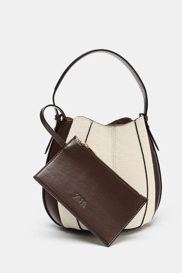 TOPSTITCH BUCKET BAG - Light beige by Zara - Image 3