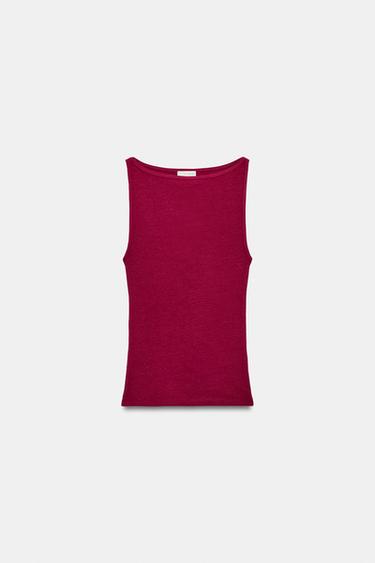 MINIMALIST SLEEVELESS TOP - Strawberry by Zara - Image 5