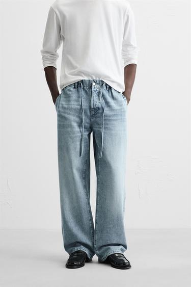JEANS RELAXED FIT CINTURA JOGGER - Azul claro de Zara