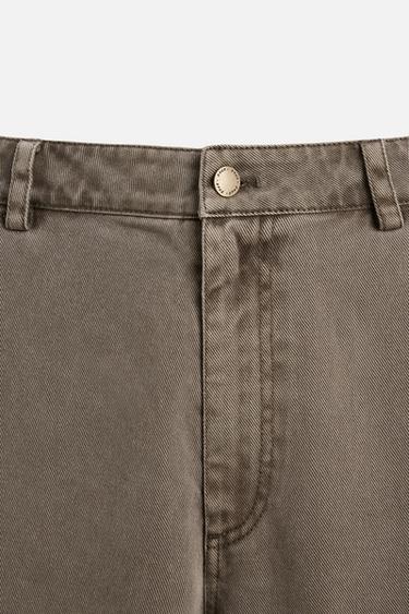 PANTALON RELAXED FIT CLOUS - Beige de Zara - Image 7