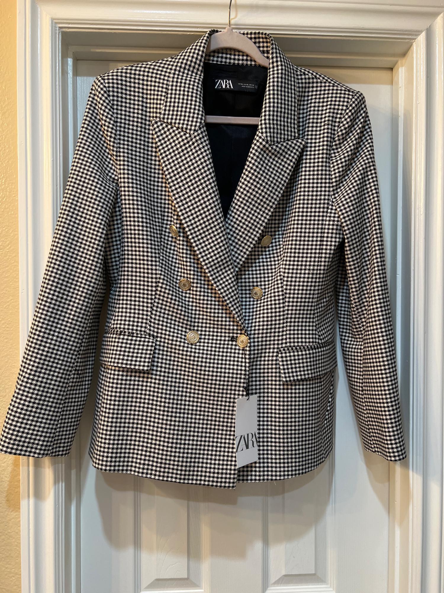 TEXTURED DOUBLE BREASTED BLAZER