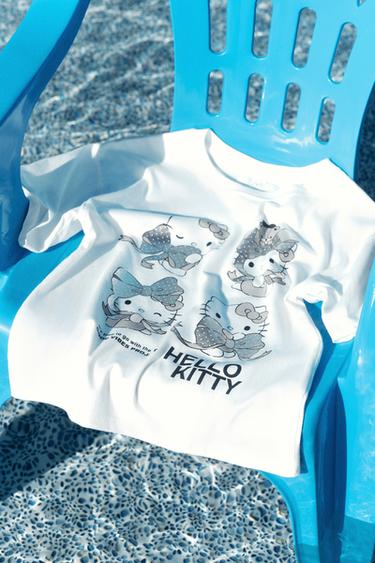 HELLO KITTY © SANRIO FOIL T-SHIRT - white by Zara