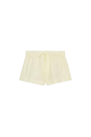 SHORTS POPELÍN RAYAS - Estampado de Zara