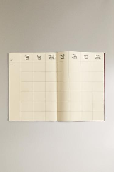 AGENDA MENSUEL EXTRA GRAND - Bordeaux de Zara - Image 3