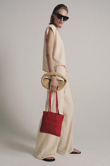 RUSTIC SLEEVELESS TOP - Ecru by Zara - Image 1