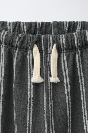 RELAXED STRIPED TROUSERS - Anthracite grey by Zara - Image 2