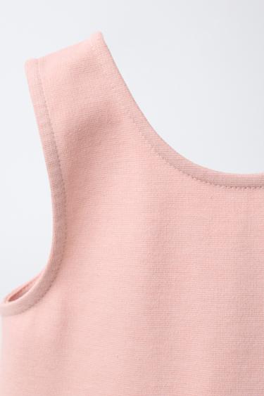 ROBE EN MAILLE POINT ROME POCHES CŒUR - Rose de Zara - Image 2