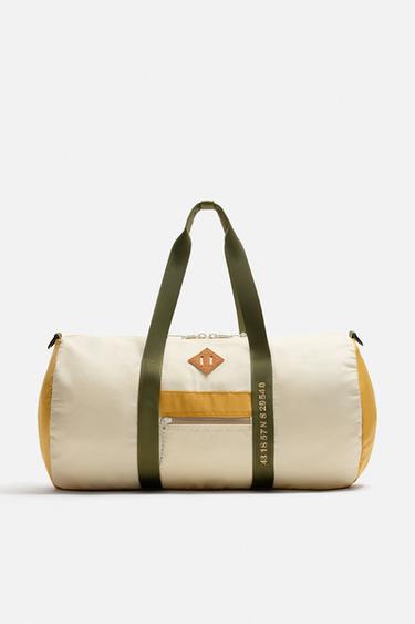 BOLSO DE VIAJE CONTRASTE - Blanco Hueso de Zara