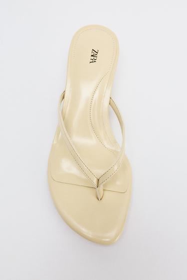 DOUBLE-STRAP HIGH-HEEL SANDALS - Vanilla Yellow by Zara