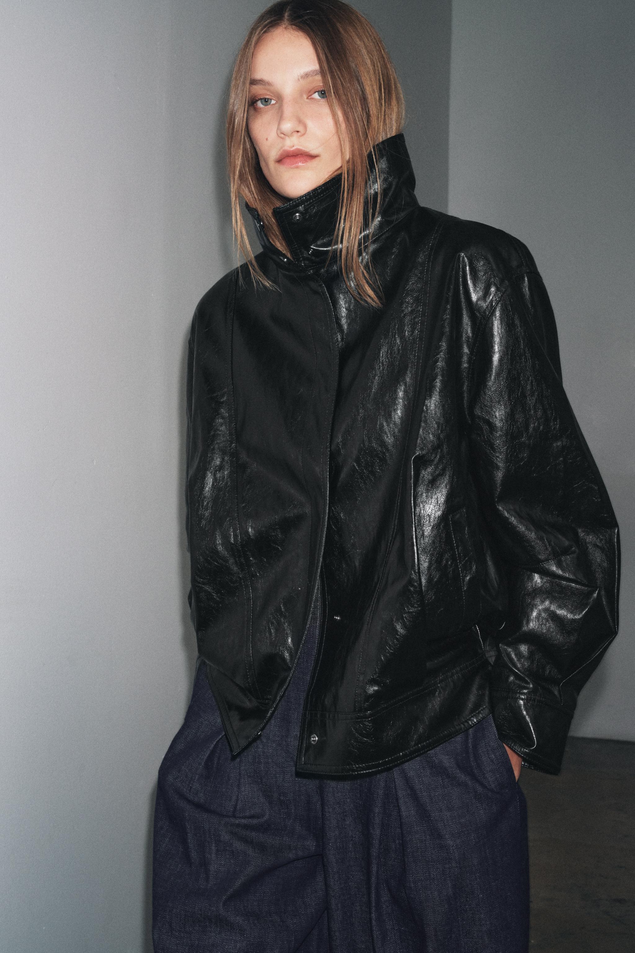 ZW COLLECTION ボンバージャケット - ブラック | ZARA Japan / 日本