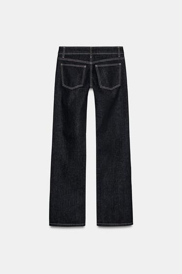 JEANS TRF WIDE LEG TIRO BAJO - Marino oscuro de Zara