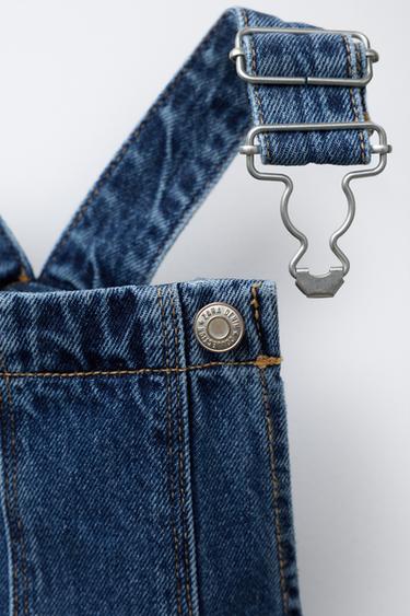 DENIM DUNGAREES WITH EMBROIDERED STARS - Blue by Zara - Image 2